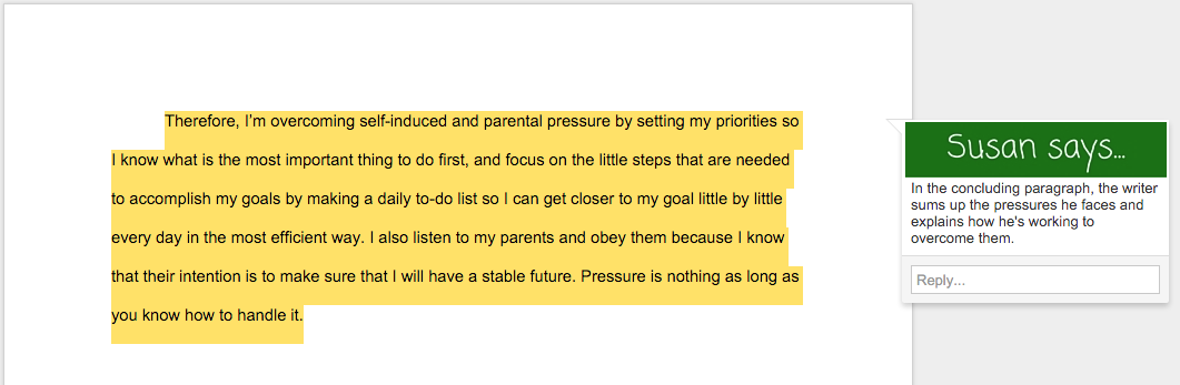 reflective essay examples