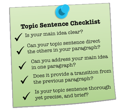 topic sentences